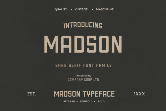 Madson: The Robotic Display Font for Futuristic Design