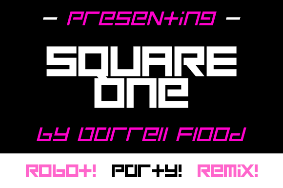 Square One: A Robotic Display Font for Space and Adventure Themes